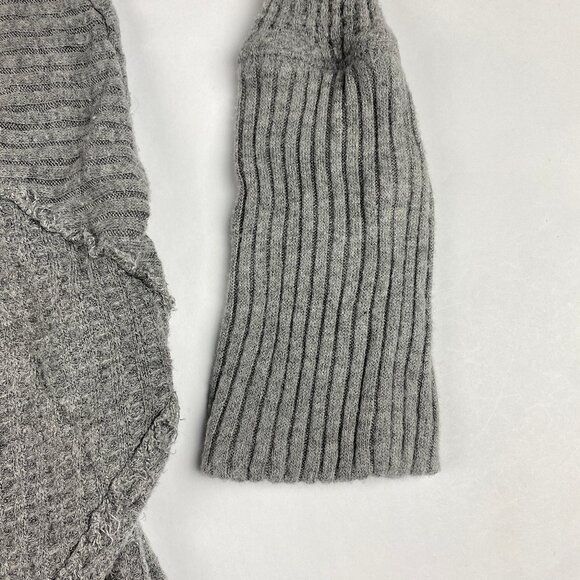 Free People Ventura Waffle Knit Hi Lo Shirt Women's Size M Gray - Picture 7 of 16